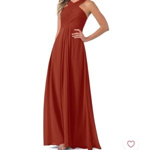 Azazie Kaleigh Bridesmaid Dress - Rust
